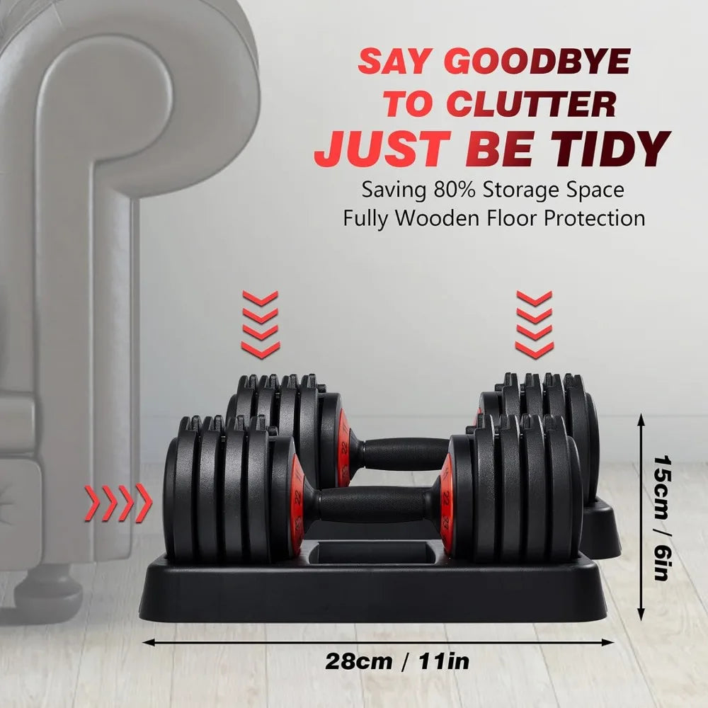 Kanchimi 55lb Adjustable Dumbbell Set