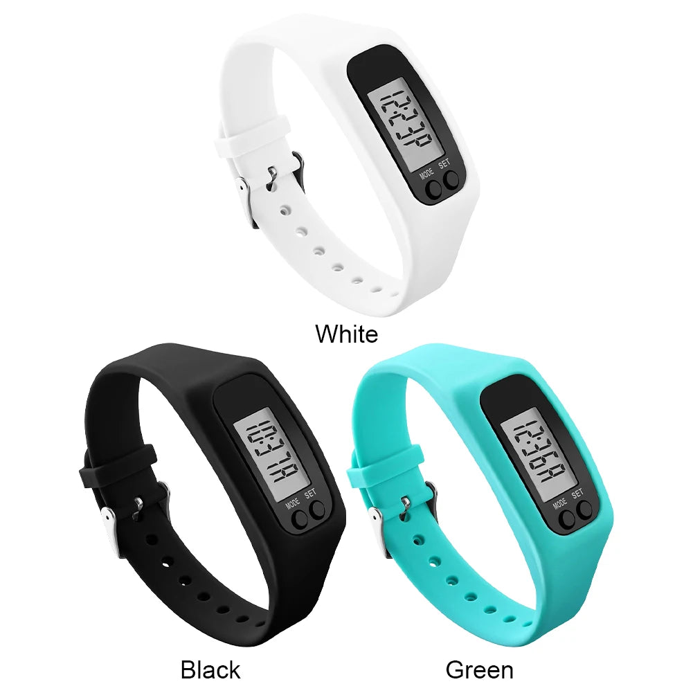 LED Fitness Pedometer Bracelet Watch