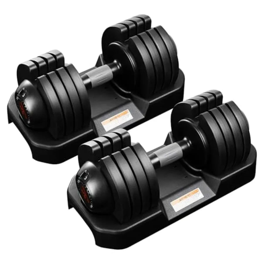 Pair Adjustable Dumbbells 52lb Home Gym