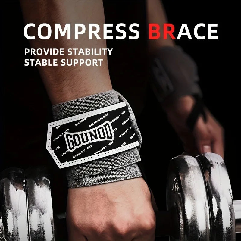Pair Adjustable Weightlifting Wrist Support Wraps