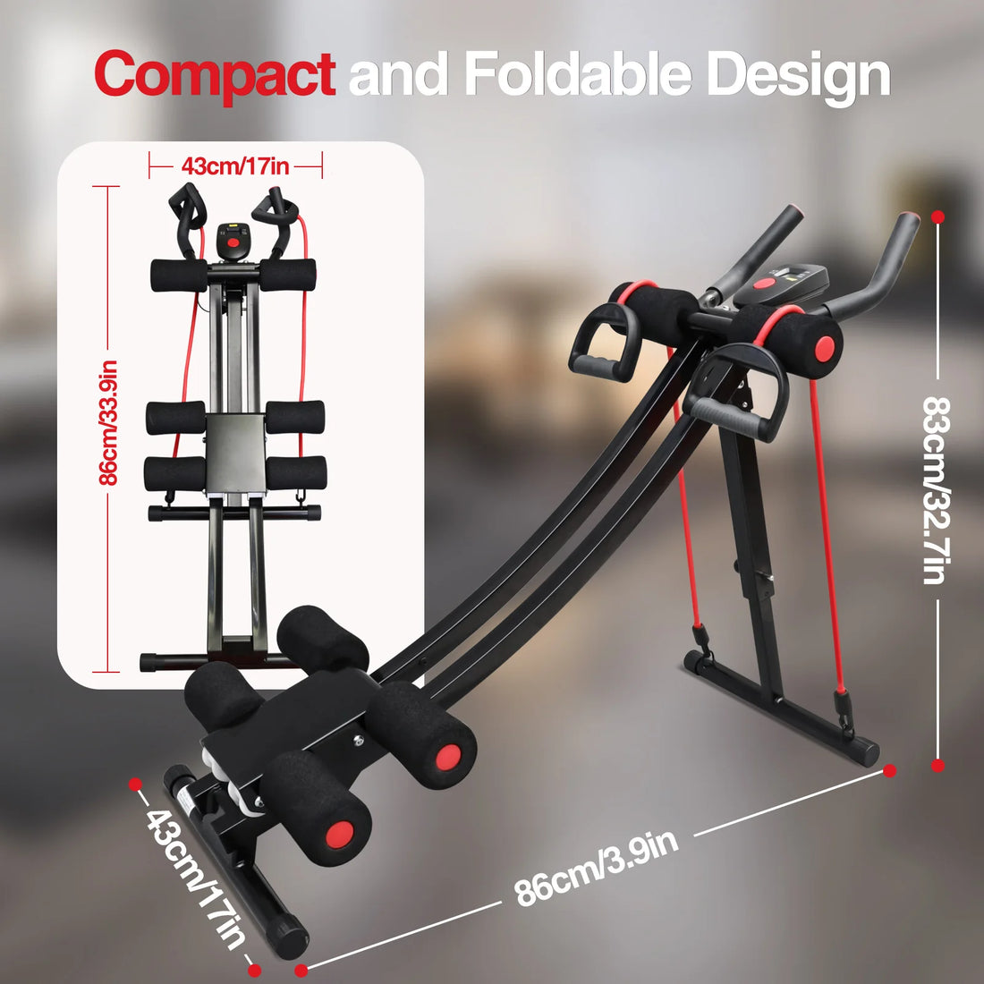 GIKPAL Foldable Ab Machine Trainer
