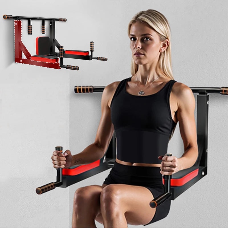Wall-Mounted Multifunction Pull-Up Bar