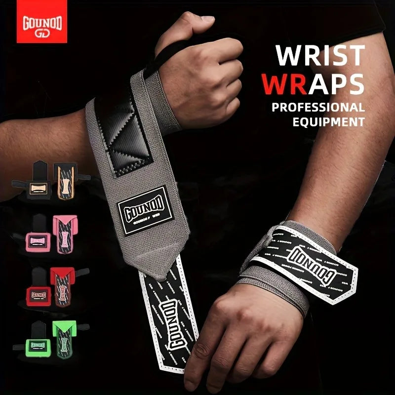 Pair Adjustable Weightlifting Wrist Support Wraps