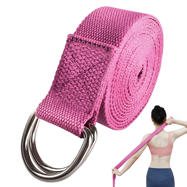 Adjustable D-Ring Yoga Stretch Strap