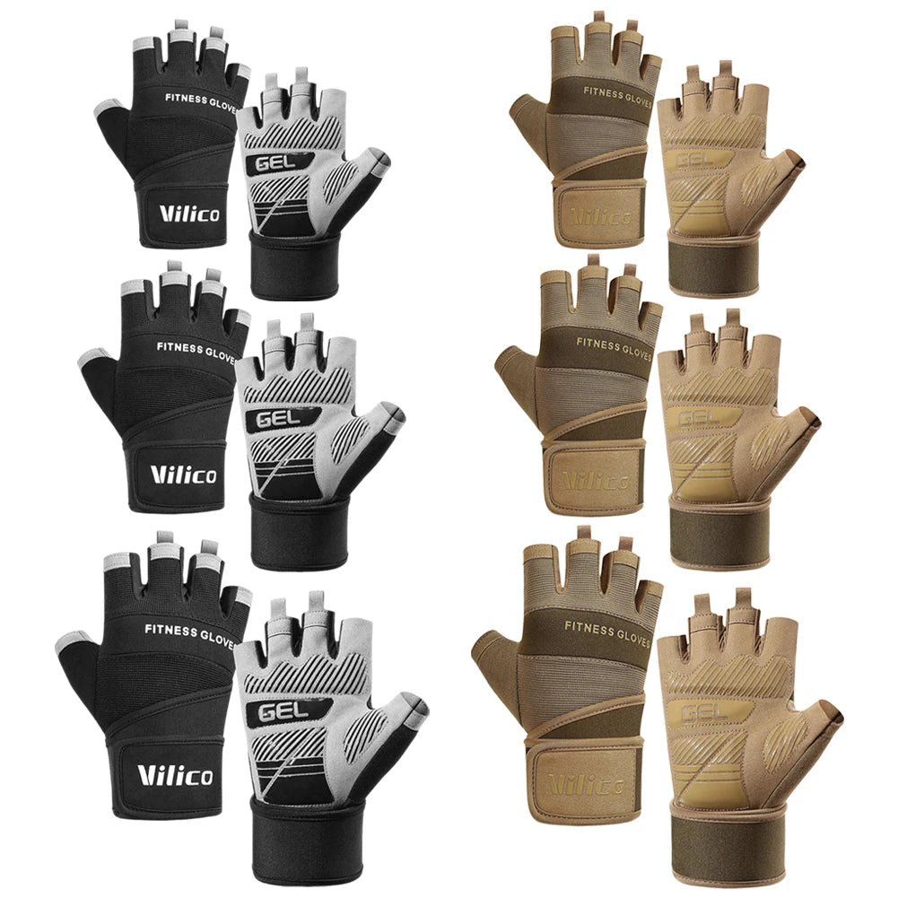 Non-Slip Full Palm Weightlifting Gloves