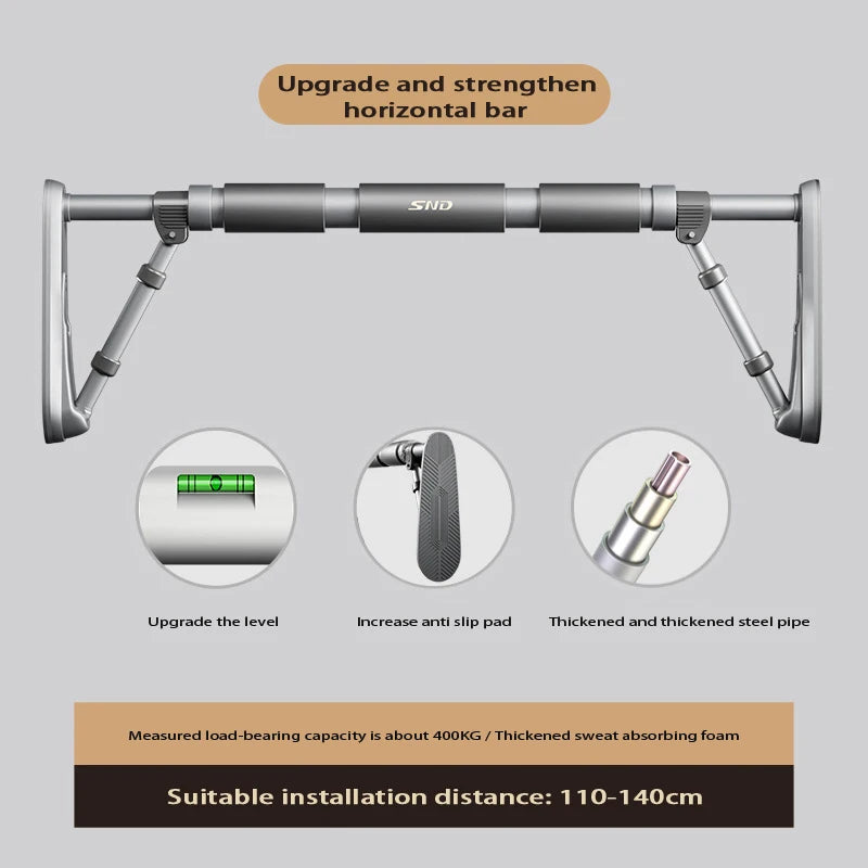 Anti-Skid Horizontal Door Pull-Up Bar