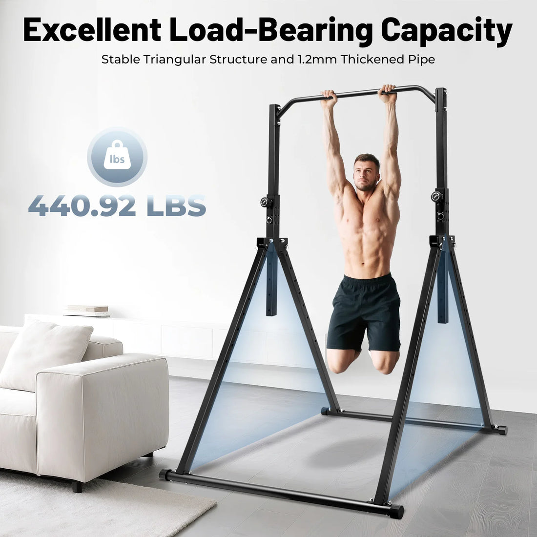 Adjustable Height Doorway Pull-Up Bar