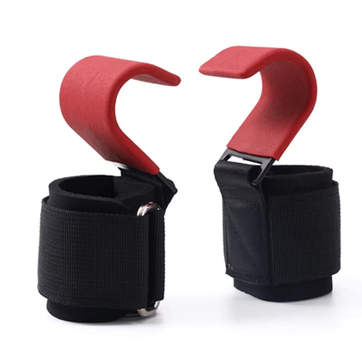 1 Pair of Heavy Duty Weightlifting Hooks with Padded Handles - Perfect for Lifting Weights and Pull-Ups!