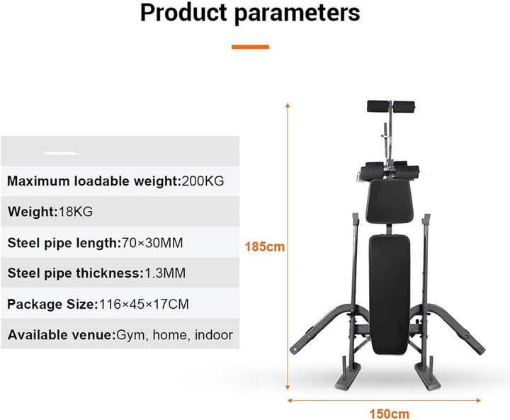 Weight Ben Set with Leg Extension/Curl and Preacher Curl Pad, Leg Developer, Foldable Workout Ben for Home, 800LBS, 4 in 1 Design(Us Stock）